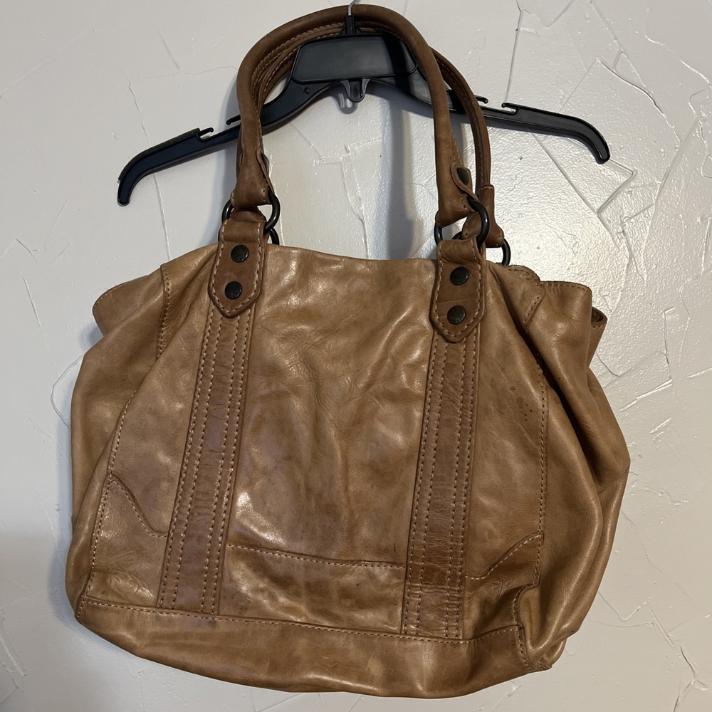 FRYE Melissa Satchel Distressed Leather Conceal Carry Shoulder Bag Preowned